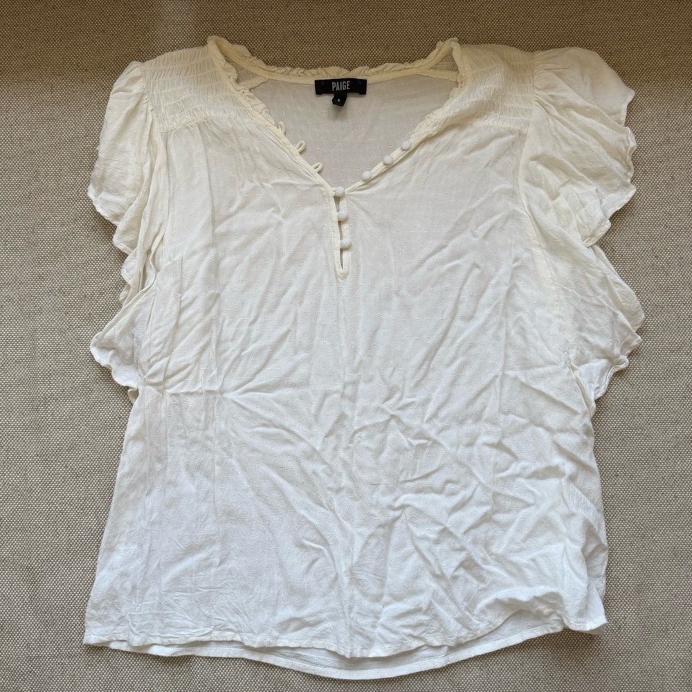 PAIGE Women's Cream Blouse